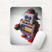 Retro Robot mousepad Muismat (Met muis)