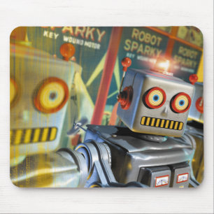 Retro Robot Muismat