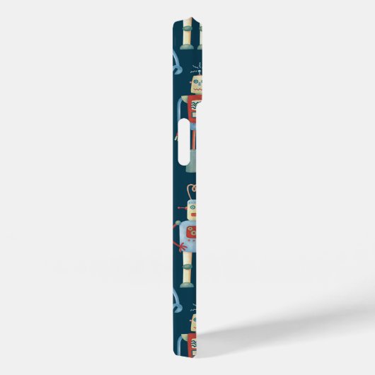 Retro Robot Pattern Dark Case-Mate iPhone Case (Achterkant / Rechts)