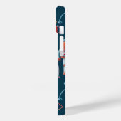 Retro Robot Pattern Dark Case-Mate iPhone Case (Achterkant / Links)