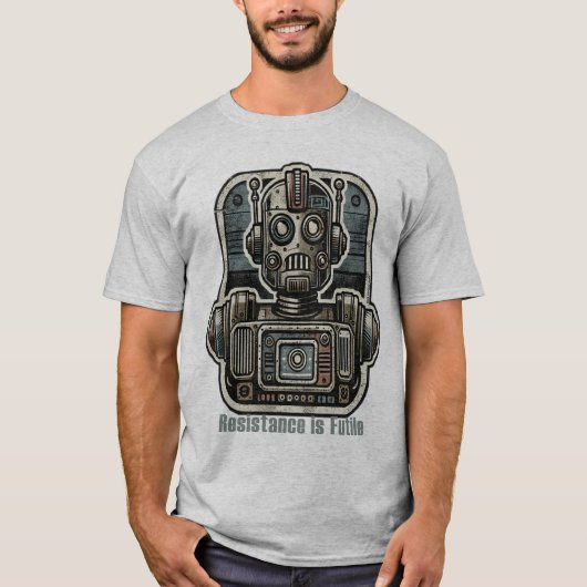 Retro Robot Resistance is een futiel T-shirt (Voorkant)