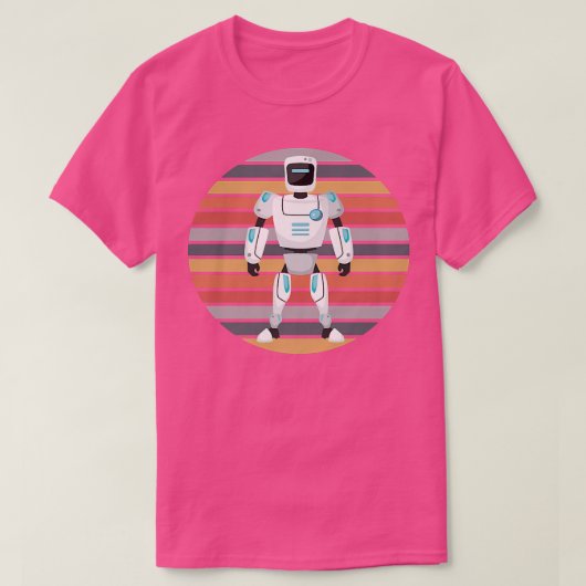 Retro Robot Robotics Science Student Robot Enthusi T-shirt (Design voorkant)