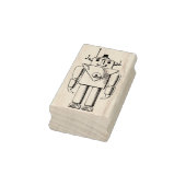 Retro Robot Rubberstempel (Stempel)