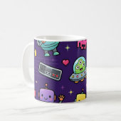 Retro Robot Ruimte Mok (Voorkant links)