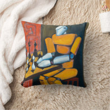 RETRO-ROBOT SCHAAKT | KLEURRIJK DECORATIEF