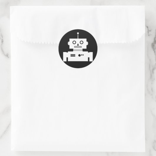 Retro Robot Shape Sticker (Tas)