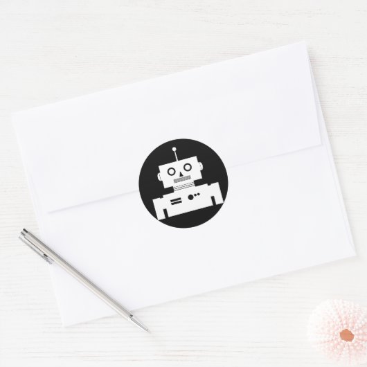 Retro Robot Shape Sticker (Envelop)