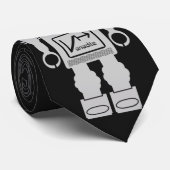 Retro Robot Silver-Stropdas Stropdas (Opgerold)