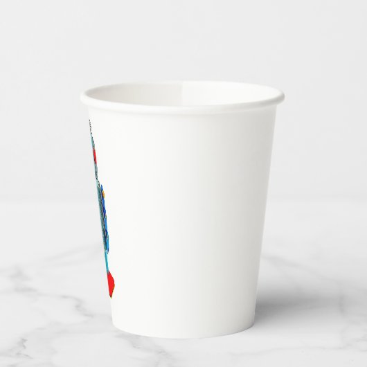 RETRO ROBOT STICKER PAPIEREN BEKERS (Links)