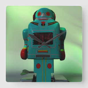 Retro Robot van het Speelgoed Vierkante Klok