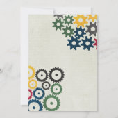 Retro Robot Verjaardagsuitnodiging Kaart (Achterkant)