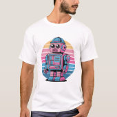 Retro Robot: Vintage Futuristic T-Shirt (Voorkant)