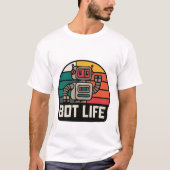 Retro Robot: Vintage Futuristic T-Shirt (Voorkant)
