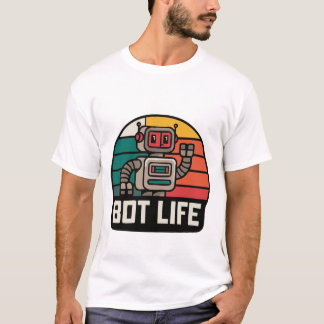 Retro Robot: Vintage Futuristic T-Shirt
