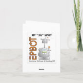 retro-robot-Wenskaart Feestdagen Kaart (Achterkant)