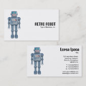 Retro Robot - wit Visitekaartje (Voorkant / Achterkant)