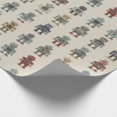 Retro Robot Wrapping Paper Cadeaupapier (Hoek)