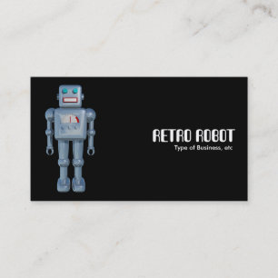 Retro Robot - zwart Visitekaartje