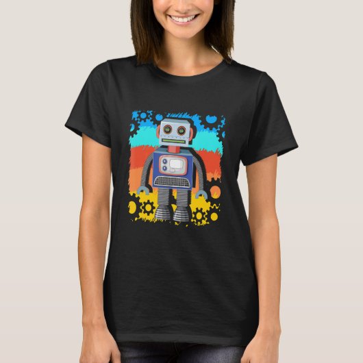 Retro Robotica Machinery Robotics T-shirt (Voorkant)