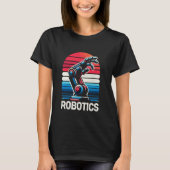 Retro Robotics Engineer Robotic Engineering Robot T-shirt (Voorkant)