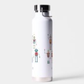 Retro Robots gepersonaliseerd Waterfles (Links)