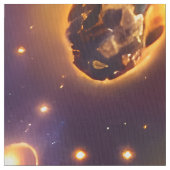 Retro robots in ruimte Galaxy fond C stof print d (Close Up)