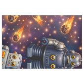 Retro robots in ruimte Galaxy fond C stof print d (Fat Quarter)