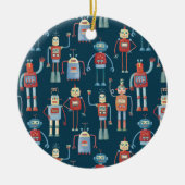 Retro robots keramisch ornament (Voorkant)