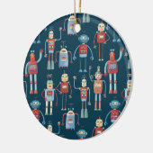Retro robots keramisch ornament (Links)