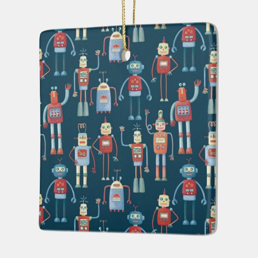 Retro robots keramisch siermiddel keramisch ornament (Links)