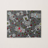 Retro Robots Legpuzzel (Horizontaal)