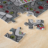 Retro Robots Legpuzzel (Zijkant)