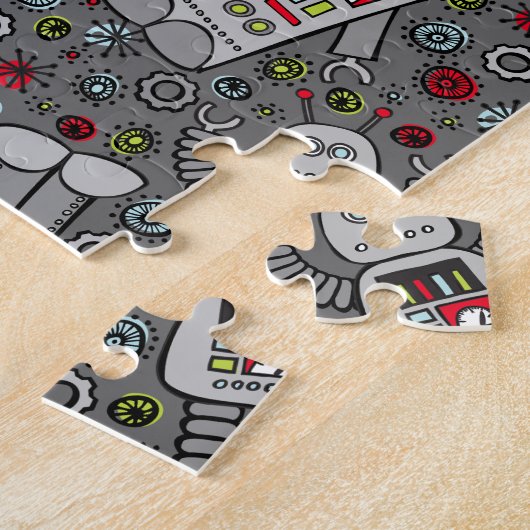 Retro Robots Legpuzzel (Zijkant)