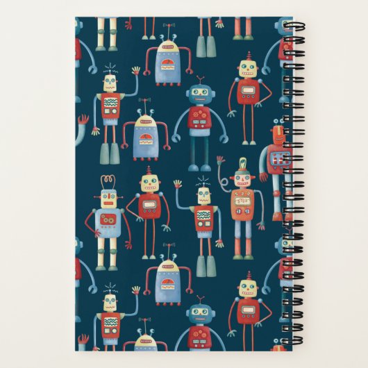 Retro Robots Notitieboek (Achterkant)