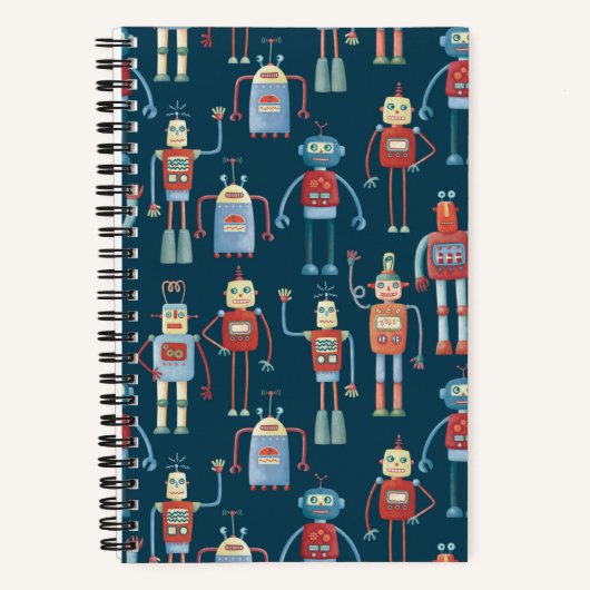 Retro Robots Notitieboek (Voorkant)