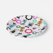 Retro Robots Papieren Bordje (Gekanteld)