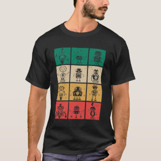 Retro Robots  robotica T-shirt