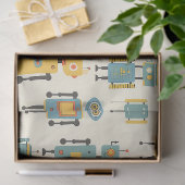Retro Robots Vloeipapier Tissuepapier (Geschenk)