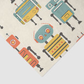 Retro Robots Vloeipapier Tissuepapier (Detail)