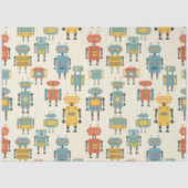 Retro Robots Vloeipapier Tissuepapier (Voorkant)