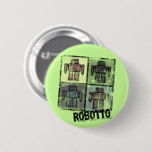 retro robotto badge ronde button 5,7 cm (Voorkant /achterkant)