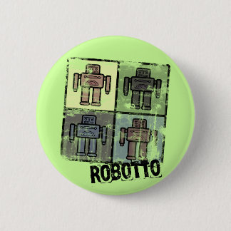 retro robotto badge ronde button 5,7 cm