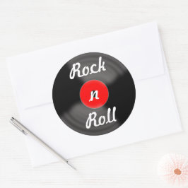 Retro Rock and Roll Vinyl Plakker Stickers
