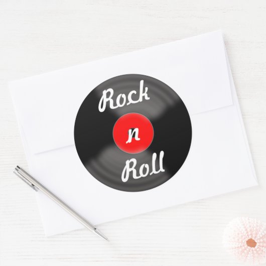 Retro Rock and Roll Vinyl Plakker Stickers (Envelop)