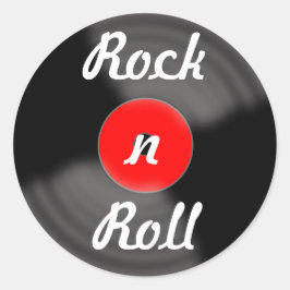 Retro Rock and Roll Vinyl Plakker Stickers