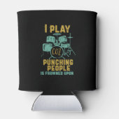  Retro Rock Band Drummer I Play Drum Blikjeskoeler (Achterkant)