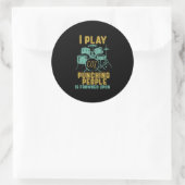  Retro Rock Band Drummer I Play Drum Ronde Sticker (Tas)