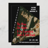 Retro Rock Band Foto Verjaardagsfeest Kaart (Voorkant / Achterkant)