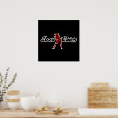 Retro Rock Chick Poster (Keuken)