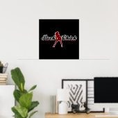 Retro Rock Chick Poster (Thuiskantoor)
